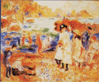 Pierre Renoir Beach Scene oil painting image